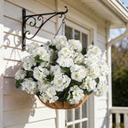 Artificial Flowers for Outdoors Spring Summer Decor 12 Bundles in White, alternate view 4