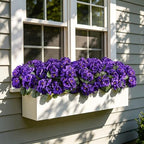 Artificial Flowers for Outdoors UV Resistant Fake Silk Geraniums in Puple, alternate view 5