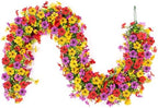 Artificial Flowers Garland Ivy, 4 Pack 5.9 FT Spring Summer Decor UV Resistant Fake Mums Floral Vine Silk Daisy, alternate