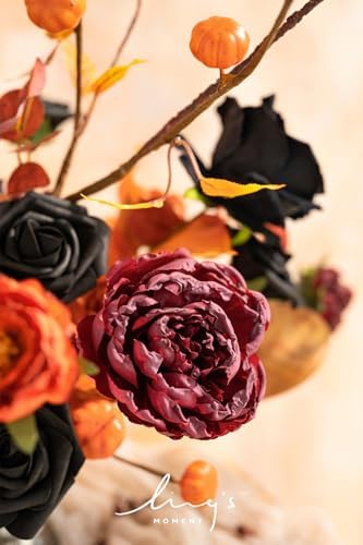 Artificial Flowers Greenery Deluxe Combo, Halloween Decor in Blk-black & Orange, alternate view 3