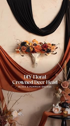 Artificial Flowers Greenery Deluxe Combo, Halloween Decor in Blk-black & Orange, alternate view 4