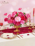 Artificial Flowers Hot Pink Magenta Fake Silk Flowers for Wedding in Hot Pink, alternate view 5