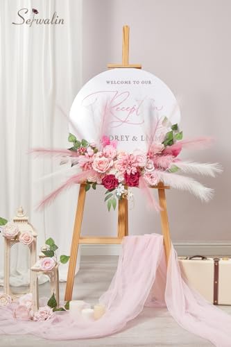 Artificial Flowers Hot Pink Silk Fake Flowers for Wedding Decor, alternate view 3