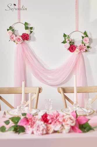 Artificial Flowers Hot Pink Silk Fake Flowers for Wedding Decor, alternate view 6