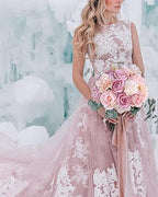 Artificial Flowers Pink Bouquet Fake Flower Dahlia Roses with Stems in Y(pink, Peach), alternate view 4