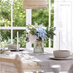 Artificial Flowers with Vase, Floral Centerpieces for Tables, Blue&White in Blue&white, alternate view 3
