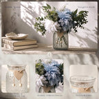 Artificial Flowers with Vase, Floral Centerpieces for Tables, Blue&White in Blue&white, alternate view 6