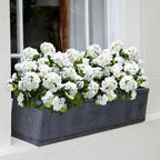 Artificial Geranium Fake Flowers for Outdoors Decoration, 6 Bundles Silk Geraniums White Flower UV Resistant, alternate view