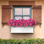 Artificial Geranium Fake Flowers for Outdoors Decoration, 6 Bundles Silk Geraniums Flower UV Resistant Look Real, alternate