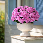 Artificial Geranium Flowers for Outdoor 10 Pcs Artificial Flower Fake Flowers with Stems Silk Realistic Look, alternate view