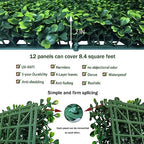 Artificial Grass Wall Backdrop Panels 10x10 Inch 12-Pack (8.4 sqft) in 10x10 Inch, alternate view 3