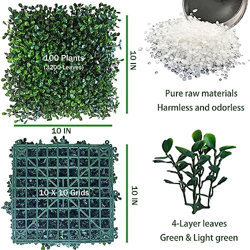 Artificial Grass Wall Backdrop Panels 10x10 Inch 16-Pack (11.2 sqft) in 10x10 Inch, alternate view 2
