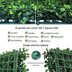 Artificial Grass Wall Backdrop Panels, 20X20 in 6P (16.7 sqft), alternate view 3