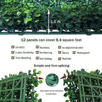 Artificial Grass Wall Greenery Backdrop, 10X10 in 12P (8.4 sqft), alternate view 3