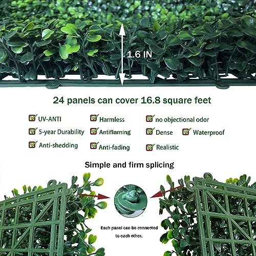 Artificial Grass Wall Greenery Backdrop, 10X10 in 24P (16.8 sqft), alternate view 3