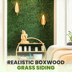 Artificial Grass Wall Panel - 24 Pack 10"x10" Boxwood Panels for Greenery Wall Decor Faux Greenery Outdoor, alternate view 7