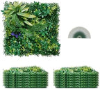 Artificial Grass Wall Panels, 12 PCS 20 x 20 inch, 3D Combination Greenery Boxwood Panel for Indoor Outdoor