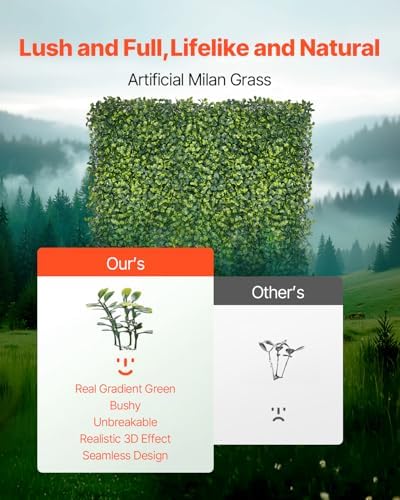 Artificial Grass Wall Panels, 60 x 120 inch, Milan Grass Greenery Boxwood Panel for Indoor Outdoor Green Decor &, alternate