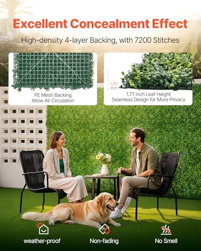 Artificial Grass Wall Panels, 60 x 120 inch, Milan Grass Greenery Boxwood Panel for Indoor Outdoor Green Decor &, alternate