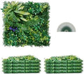 Artificial Grass Wall Panels, 8 PCS 20 x 20 inch, 3D Combination Greenery Boxwood Panel for Indoor Outdoor Green