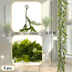 Artificial Greenery Garland, 6 Pack, 5.57ft, alternate view 3