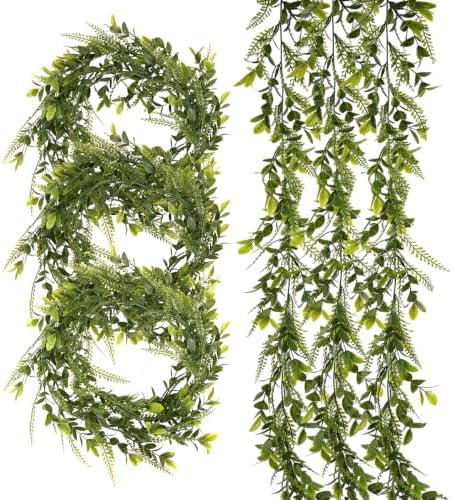 Artificial Greenery Garland, Fake Vines for Wall Decor, 6 Pack 5.6 Ft in Vine 02