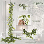 Artificial Greenery Garland, Fake Vines for Wall Decor, 6 Pack 5.6 Ft in Vine 02, alternate view 4