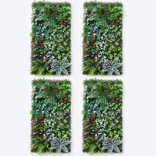 Artificial Greenery Wall Panels, 4 Pack, 20 x 40 in, Faux Grass Wall (P4)