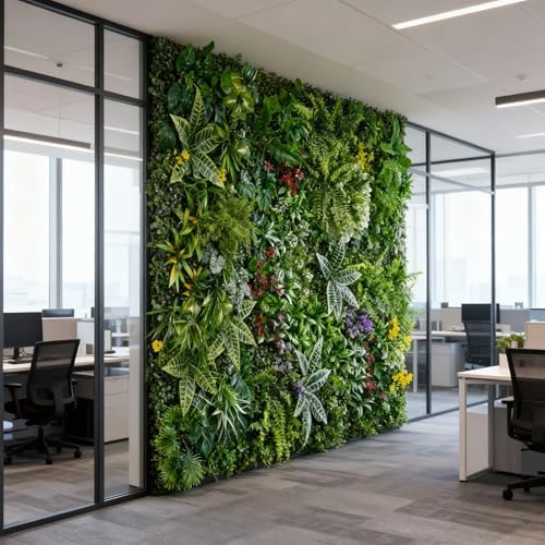Artificial Greenery Wall Panels, 4 Pack, 20 x 40 in, Faux Grass Wall (P4), alternate view 7