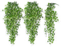 Artificial Hanging Plant Faux Ivy Vine with White UV Resistant Leaf