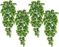 Artificial Hanging Plants 4Pc 30in Plastic Monstera Leaves Garland