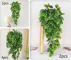 Artificial Hanging Plants 4Pc 30in Plastic Monstera Leaves Garland, alternate view 6