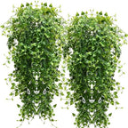 Artificial Hanging Plants 4PC 33in UV Resistant Eucalyptus Greenery
