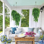 Artificial Hanging Plants 4PC 33in UV Resistant Eucalyptus Greenery, alternate view 2