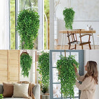 Artificial Hanging Plants 4PC 33in UV Resistant Eucalyptus Greenery, alternate view 6