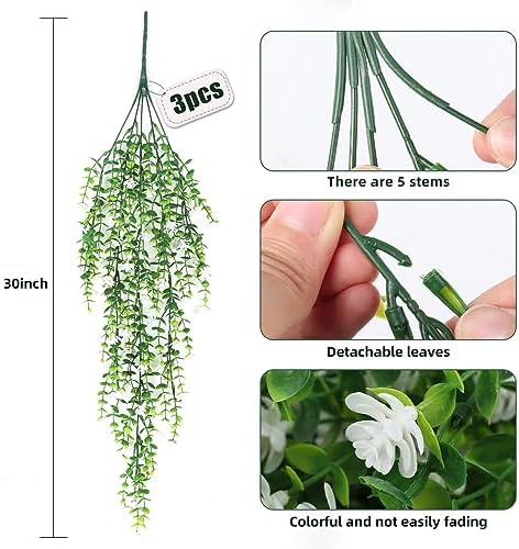 Artificial Hanging Plants Fake Hanging Vines Outdoor Faux Draping, alternate view 3