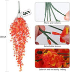 Artificial Hanging Plants Fall Faux Eucalyptus Fake Draping Vines, alternate view 3