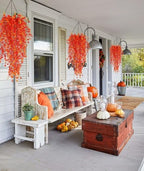 Artificial Hanging Plants Fall Faux Eucalyptus Fake Draping Vines, alternate view 4