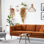Artificial Hanging Plants UV Resistant Faux Silk Orchid Flowers, alternate view 5