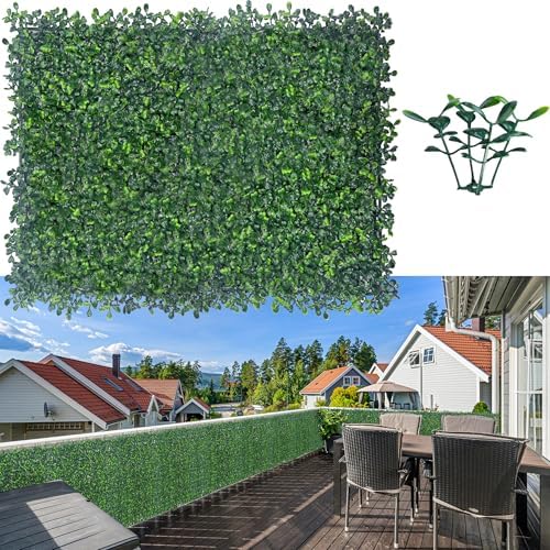 Artificial Hedge Privacy Fence Screen, 24X16 in 12P (32 sqft)