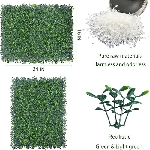 Artificial Hedge Privacy Fence Screen, 24X16 in 12P (32 sqft), alternate view 2