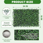 Artificial Hedge Privacy Fence Screen, 24X16 in 24P (64 sqft), alternate view 2