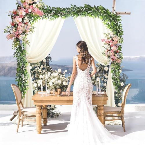 Artificial Italian Ruscus Vines, 3Pcs/75 Silk Vine Garland with Green Leaves, Fake Hanging Plants Greenery Decor, alternate