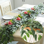 Artificial Italian Ruscus Vines, 3Pcs/75 Silk Vine Garland with Green Leaves, Fake Hanging Plants Greenery Decor, alternate