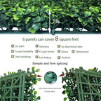 Artificial Ivy Hedge Fence, 16"x12" 6P 8 sqft Grass Backdrop Wall, alternate view 3