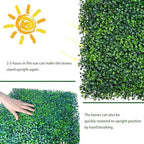 Artificial Ivy Hedge Fence, 16"x12" 6P 8 sqft Grass Backdrop Wall, alternate view 4
