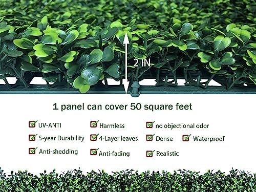 Artificial Ivy Privacy Fence Wall Screen: 5FT X10FT (50 sqft), alternate view 3