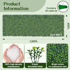 Artificial Ivy Privacy Screen Fence Panel, Gradient Green 40X120 in, alternate view 2