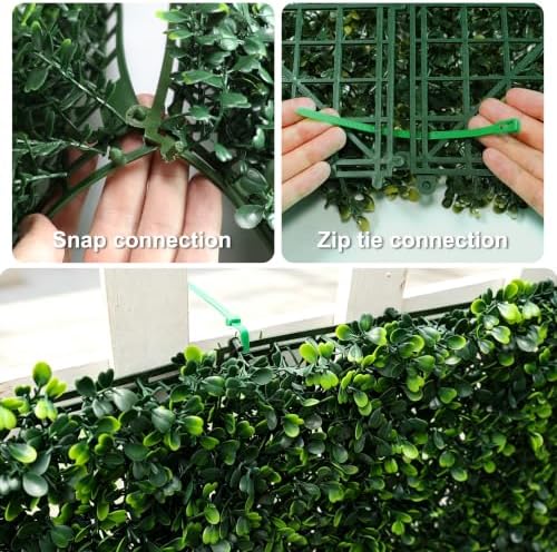 Artificial Ivy Privacy Screen Fence Panel, Gradient Green 40X120 in, alternate view 3