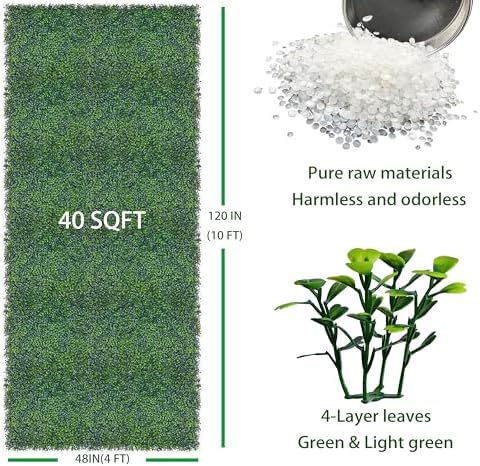 Artificial Ivy Privacy Screen Fence Panel, Gradient Green 48X120 in, alternate view 2